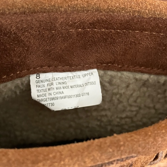 Mossimo Supply Co. Brown Fringe Moccasins - Picture 2 of 8